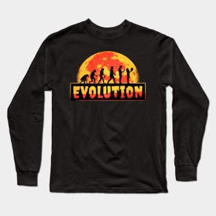 Creepy evolution transparant Long Sleeve T-Shirt